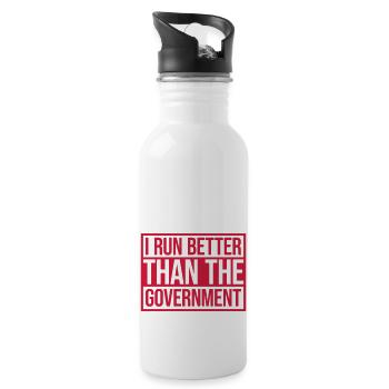 run better than government - 20 oz Water Bottle - white - Right