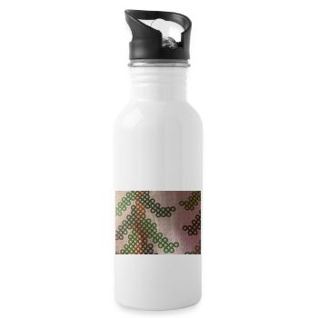 Firs beading. - 20 oz Water Bottle - white - Right