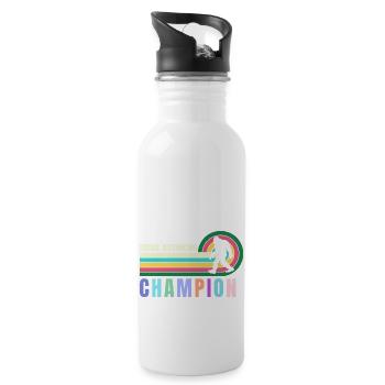 Social Distancing Champion: Bigfoot - 20 oz Water Bottle - white - Right