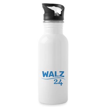 Kamala Harris Tim Walz Campaign 2024 Presidetial - 20 oz Water Bottle - white - Right