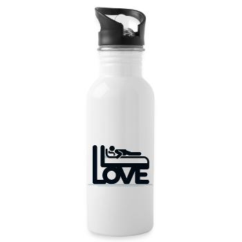 3D Love Typography with Creative Design - 20 oz Water Bottle - white - Right