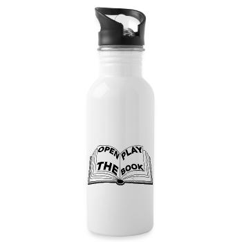 Open Play the Book - 20 oz Water Bottle - white - Right