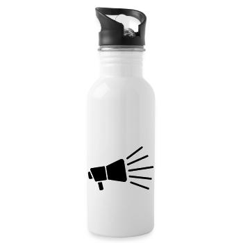 megaphone loud speech icon - 20 oz Water Bottle - white - Right