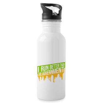 run better than government - 20 oz Water Bottle - white - Right
