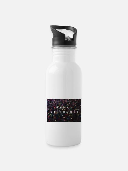birthday party - 20 oz Water Bottle - white