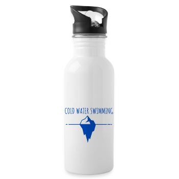 Cold water swimming - 20 oz Water Bottle - white - Right