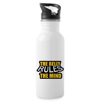 THE BELLY RULES THE MIND - 20 oz Water Bottle - white - Right