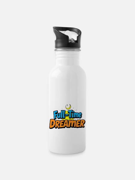 Full-Time Dreamer - 20 oz Water Bottle - white