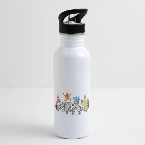 Whimsical READ Kids Cartoon - 20 oz Water Bottle