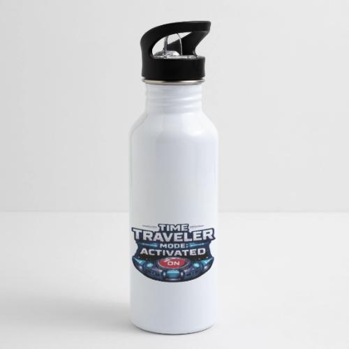 Time Traveler Mode – Futuristic Neon Sci-Fi Tee - 20 oz Water Bottle