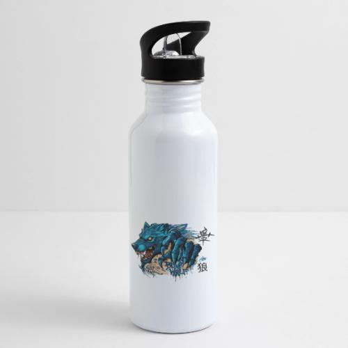 Blue Wolf Graffiti Street Art - 20 oz Water Bottle