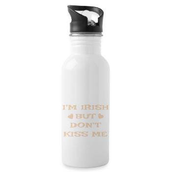 I m Irish but Don t Kiss Me Funny St Patricks Day - 20 oz Water Bottle - white - Right