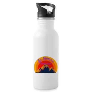 St. Moritz Switzerland Alps - - 20 oz Water Bottle - white - Right
