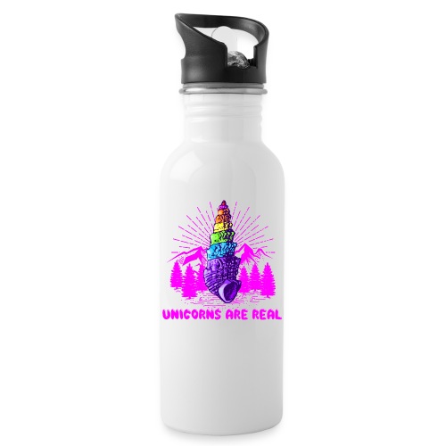 Unicorns are real, camping ed. - 20 oz Water Bottle