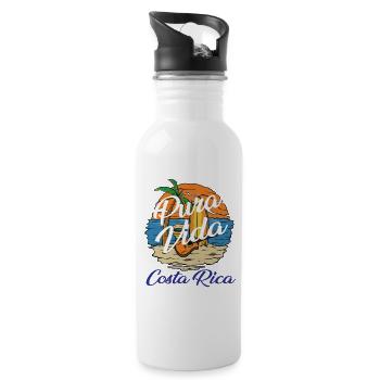 pura vida costa rica - 20 oz Water Bottle - white - Right