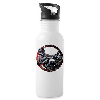 Motocross - 20 oz Water Bottle - white - Right