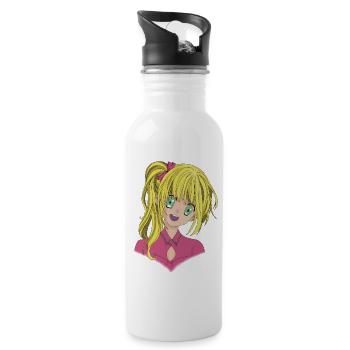 Anime Girl 001 - 20 oz Water Bottle - white - Right
