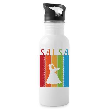 Retro Dance Latin Salsa - 20 oz Water Bottle - white - Right