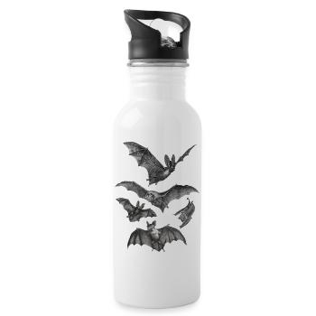Gothic Bats clothing aesthetic - 20 oz Water Bottle - white - Right