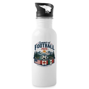 Summer of Football 2026 Mountain Flags t shirt  - 20 oz Water Bottle - white - Right