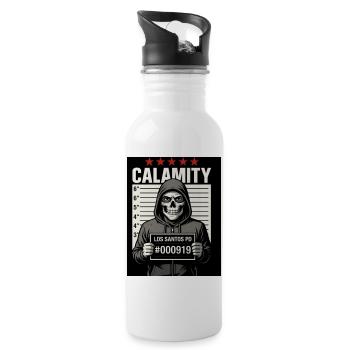 Calamity Mugshot Skull - 20 oz Water Bottle - white - Right