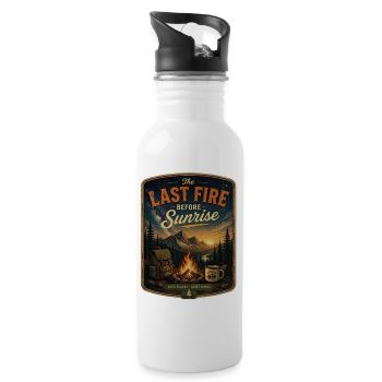 The Last Fire Before Sunrise Vintage Camping Tee - 20 oz Water Bottle - white - Right
