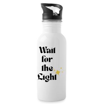 Wait For The Light Inspirational Design - 20 oz Water Bottle - white - Right