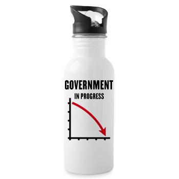 Government In Progress (Politics / Policy / POS2C) - 20 oz Water Bottle - white - Right