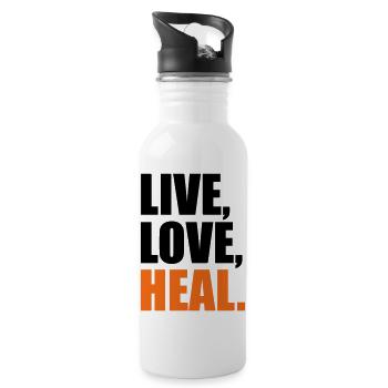 heal - 20 oz Water Bottle - white - Right