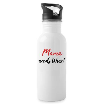 Wine Shirt Wine glass Winemaker Wine Festival Gift - 20 oz Water Bottle - white - Right