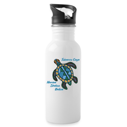 Colourful, tropical turtle design - Water Bottle