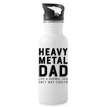 heavy metal dad - 20 oz Water Bottle - white - Right