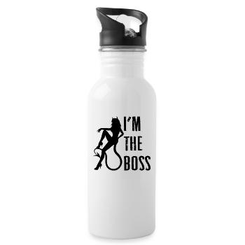 I'm the boss BDSM partner fetish roleplay - 20 oz Water Bottle - white - Right
