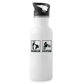 Motocross Motocross Racers Statement Problem - 20 oz Water Bottle - white - Right