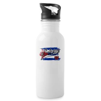 Cuba Salsa Dancer Salsera Cuban Flag - 20 oz Water Bottle - white - Right