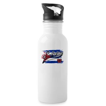 Cuba Salsa Dancer Salsero Cuban Flag - 20 oz Water Bottle - white - Right