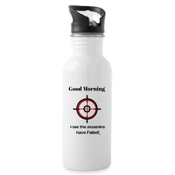 Good Morning - 20 oz Water Bottle - white - Right