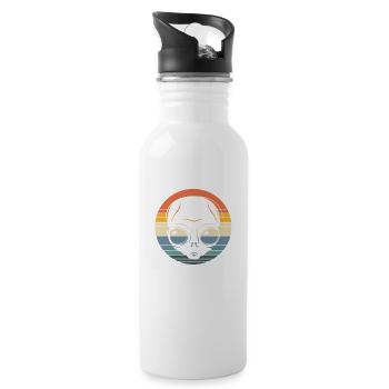 Alien Shirt, Humans Aren't Real Funny Alien Face - 20 oz Water Bottle - white - Right