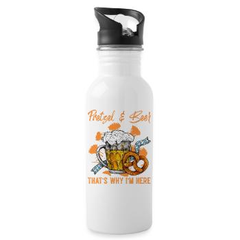 Pretzel snack, beer, hard, chef, cook, boil - 20 oz Water Bottle - white - Right