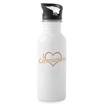Communism Shirt, I Love Communism Tee, - 20 oz Water Bottle - white - Right