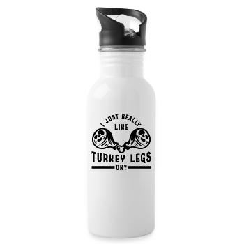 Renaissance Festival Ren Fair Faire Funny - 20 oz Water Bottle - white - Right