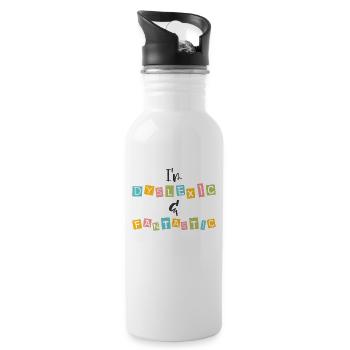 Dyslexia Awareness Colorful Learning Disability - 20 oz Water Bottle - white - Right