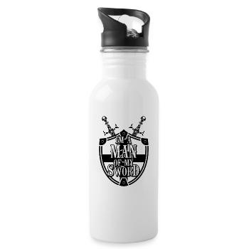 Renaissance Festival Ren Fair Faire Medieval Man - 20 oz Water Bottle - white - Right