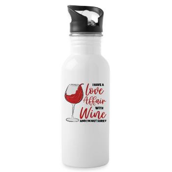 Wine Drinking Wine Tasting Wine Lover - 20 oz Water Bottle - white - Right