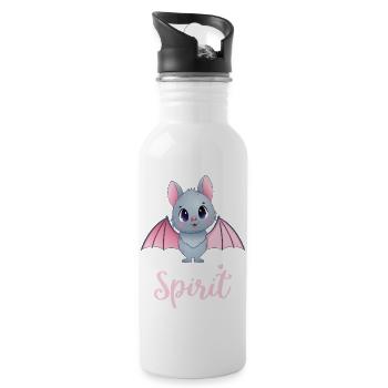 Bat Is My Spirit Animal I Girl Bat - 20 oz Water Bottle - white - Right