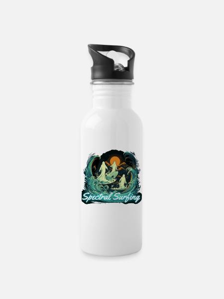 Halloween - Spectral Surfing - 20 oz Water Bottle - white