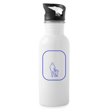 Police Shirt, I'm A Dad A Grandpa And A Retired - 20 oz Water Bottle - white - Right
