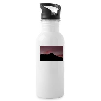 Hawaii Shirt, Diamond Head Honolulu Hawaii Sunset - 20 oz Water Bottle - white - Right