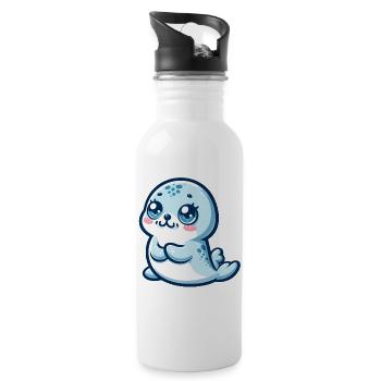 Graceful Seal Serenity - 20 oz Water Bottle - white - Right