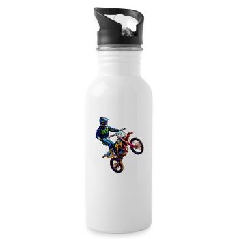 Motocross - 20 oz Water Bottle - white - Right